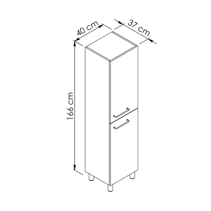 Badmeubelkast Allibert Kobo 40 cm Chene Arlington