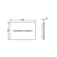 Bedieningsplaat Elektronisch TECE Solid Met Handsfree Bediening 12V Net - Mat Zwart