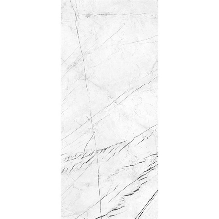Vloer- en Wandtegel Energieker Ekxtreme Marmerlook 120x280 cm Mat Marquina White (Prijs per Stuk)
