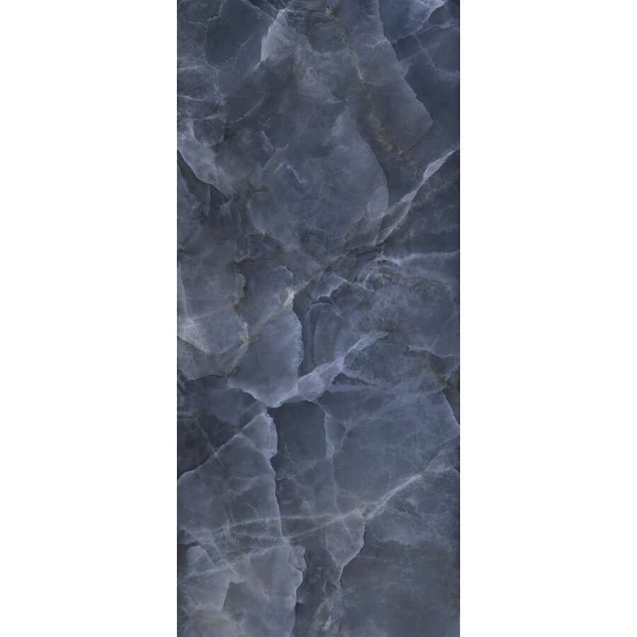 Vloer- en Wandtegel Energieker Ekxtreme 120x280 cm Glanzend Onyx Blue (Prijs per Stuk)