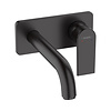 Wastafelmengkraan Eengreeps Inbouw HansGrohe Vernis Shape Voor Wandmontage Voorsprong 20.7 cm Mat Zwart
