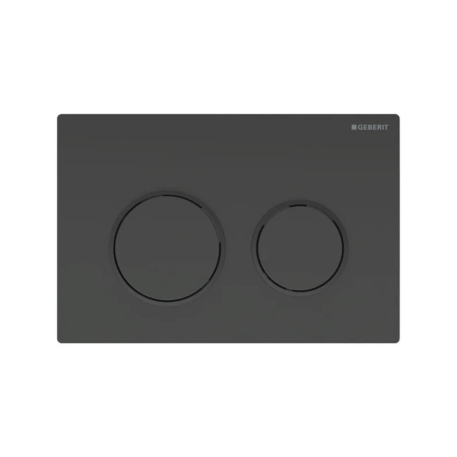 Drukplaat Geberit Omega 20 voor 2-toets Spoeling Mat Zwarte Ringen Zwart