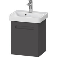 Wastafelonderkast Duravit No.1 Met 1 Deur Links 39x34.6x47.8cm Met Geïntegreerde Greep Mat Grafiet