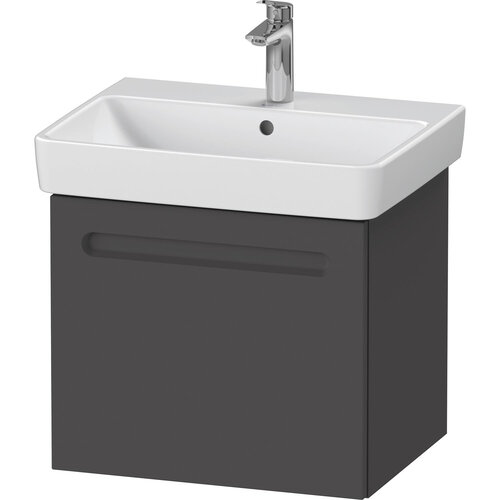 Wastafelkast Duravit No.1 Met 1 Lade 54x42.6x47.8cm Met Geïntegreerde Greep Mat Grafiet 