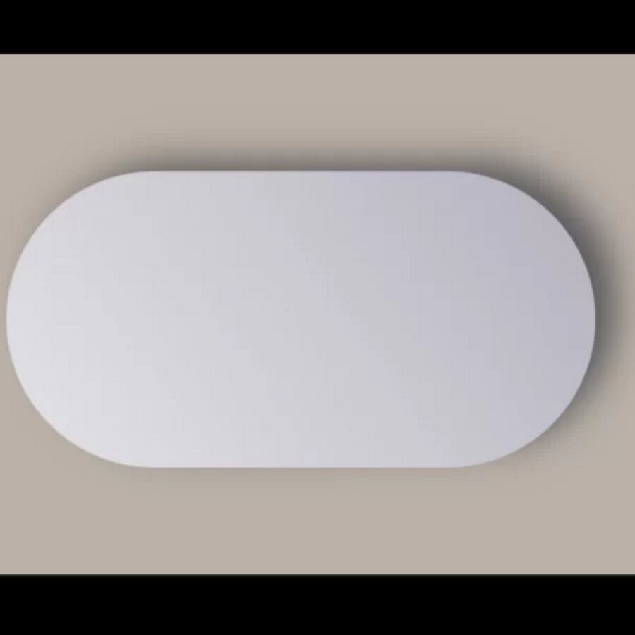 Spiegel Sanicare Q-Mirrors 120x70 cm Ovaal/Rond Met Rondom LED Warm White  incl. ophangmateriaal Met Sensor