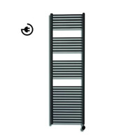 Radiator Sanicare Snode Met Wifi 172 x 45 cm Mat Zwart Met Thermostaat Zwart