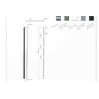 Radiator Sanicare Snode Met Wifi 172 x 60 cm Inox-Look Met Thermostaat Chroom