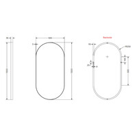Spiegel Ink SP20 Ovaal In Stalen Kader 50 x 4 x 100 cm Geborsteld Koper