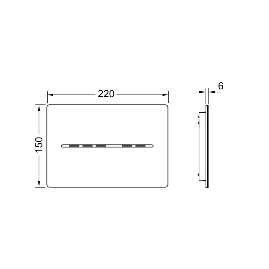 Bedieningsplaat Elektronisch TECE Solid Met Handsfree Bediening 12V Net - Mat Wit