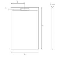 Douchebak Aquasplash Talpo 160x90x3 cm Composietsteen Mat Wit