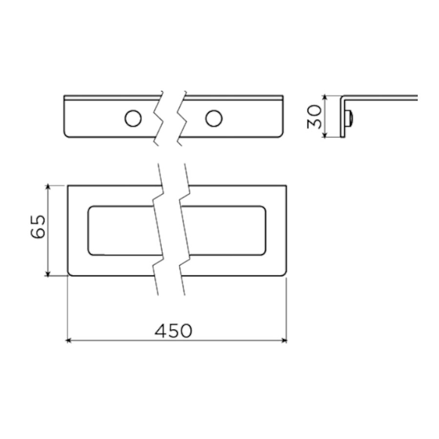 Handdoekrek Clou Fold 3 x 45 cm Mat Wit