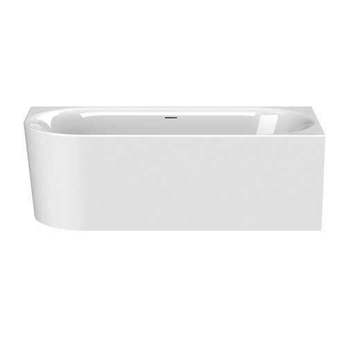 Hoekbad Rechts Plieger Kansas Acryl Met Slotoverloop 180 Cm Glanzend Wit 