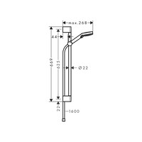 Doucheset HansGrohe Vernis Blend 2 Jet Glijstang 65 cm Project Pack Chroom (6 Stuks)