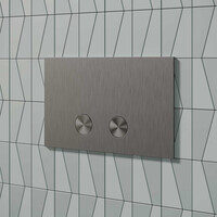 Drukplaat Inti Bath Press RVS 316 tbv UP320/UP720/TECE Brushed Brut Stainless Steel