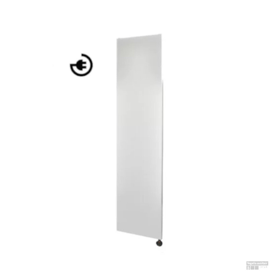 Radiator Sanicare Denso Met WiFi 180 x 40 cm Mat Wit Met Thermostaat Zwart Linksonder