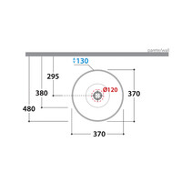 Waskom Globo T-Edge Rond 37x16 cm Zonder Overloop Mattone