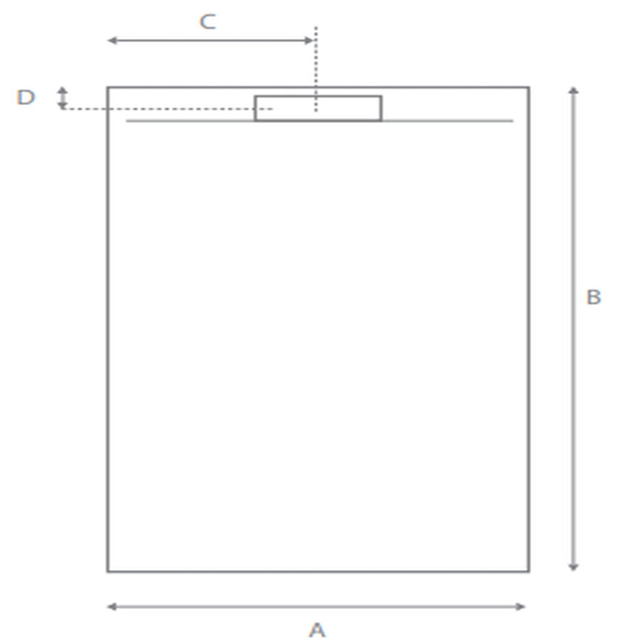 Douchebak Aquasplash Talpo 180x90x3 cm Composietsteen Mat Grijs