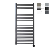 Radiator Sanicare Snode 111,8 x 45 cm Gunmetal Thermostaat Chroom Rechtsonder