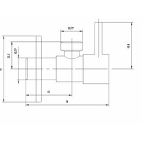 Minimal Hoekstopkraan+Rozet 1/2x1/2