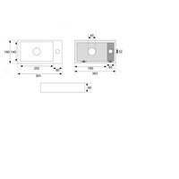 Fontein Wiesbaden Mini-Rhea Rechts 36,5x18x9 cm Quartz
