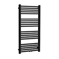 Sierradiator Tower 119x60 cm Mat Zwart Midden Onderaansluiting