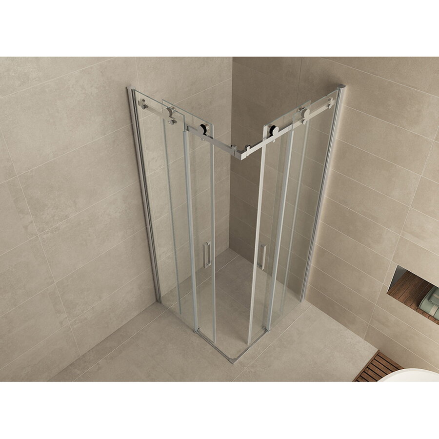 Douchecabine Hoekinstap Wiesbaden Inclusief Twee Schuifdeuren 90x90x200 cm 8mm NANO Glas