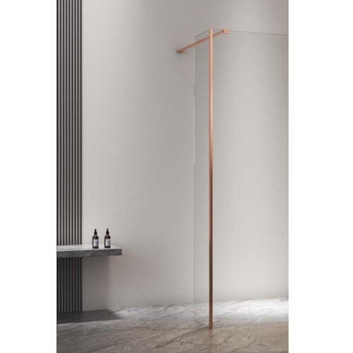 Aquasplash Pro Line Hoekprofiel voor Zijwand 8 mm Glas 200 cm Copper Brushed 