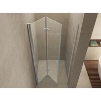 Wiesbaden vouwbare nisdeur 1000x2020 links 8mm NANO glas