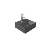 Fontein Salenzi Spy 30x30 cm Mat Antraciet (inclusief bijpassende waste) OUTLET