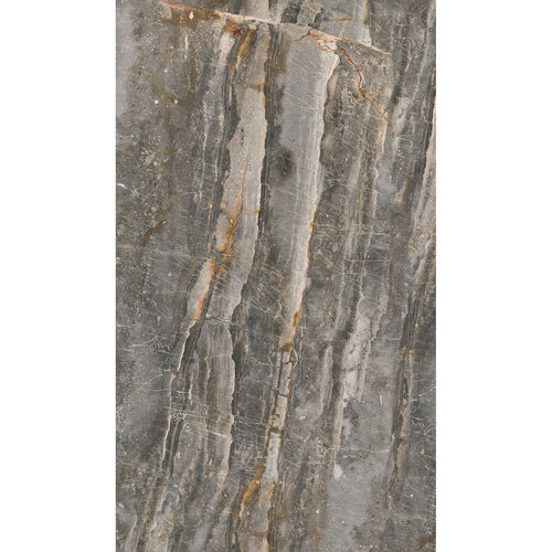 Wandpaneel Isodeco Geminis Granite 120x260 cm SPC Mat Donker Steen (Prijs per Plaat) 