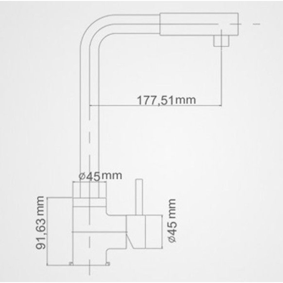Keukenkraan Giga Rvs