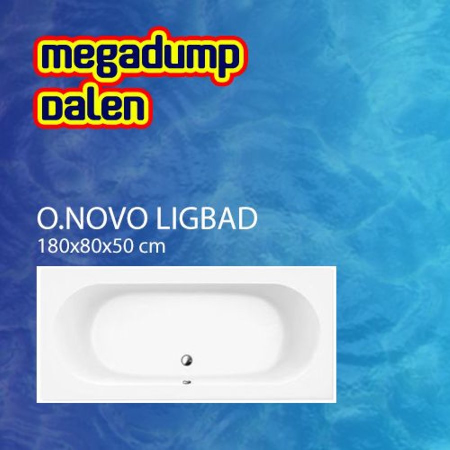 Ligbad O.novo 180x80x50 cm wit