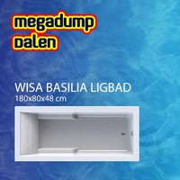 Basilia shower bad/douchecombinatie 180x80cm acryl wit