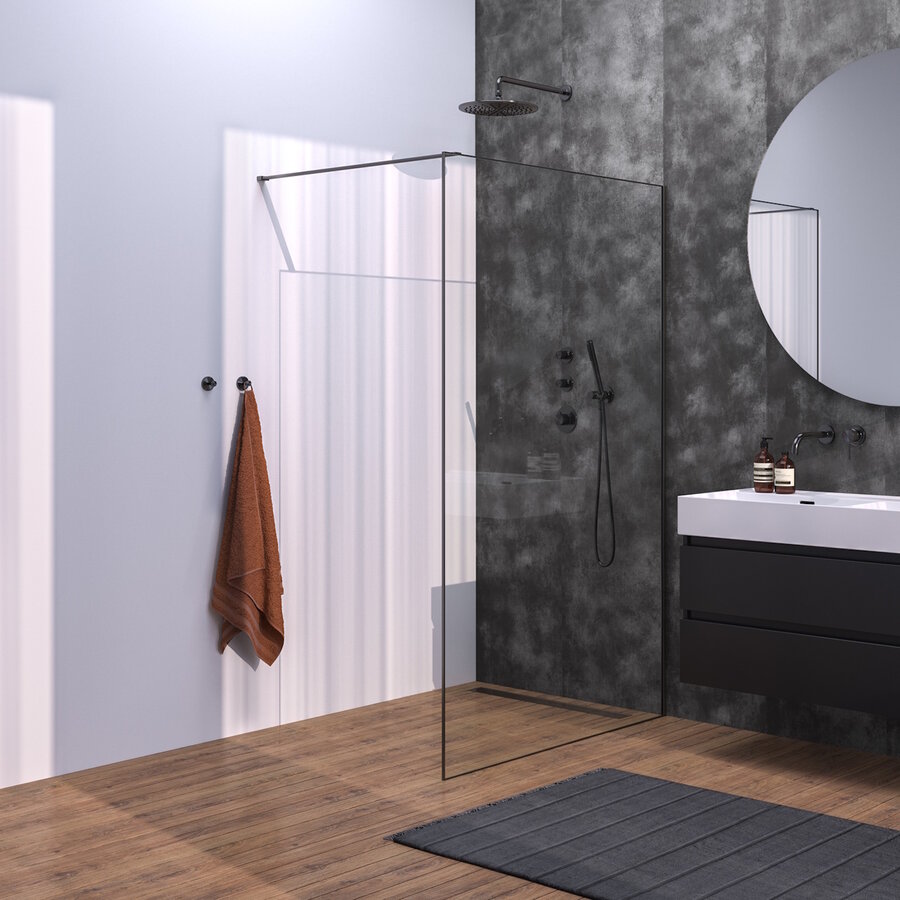 Wandpaneel Wall4U Cement Kliksyteem 260x46.5cm Donker Grijs (Doosinhoud 1.21m2)