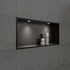 Inbouwnis BWS Alfie 30x60 cm Met LED Verlichting Mat Zwart