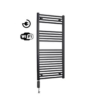 Radiator Sanicare Snode Met Wifi 172 x 60 cm Mat Zwart Met Thermostaat Zwart