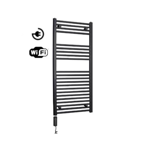 Radiator Sanicare Snode Met Wifi 172 x 60 cm Mat Zwart Met Thermostaat Zwart 