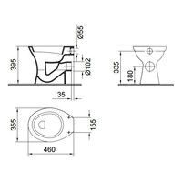 Staande toiletpot Sydney PK vlakspoel