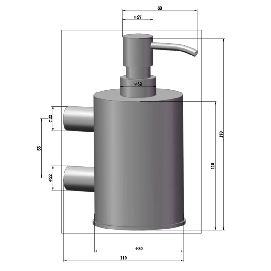 Zeepdispenser Aquasplash Academy RVS