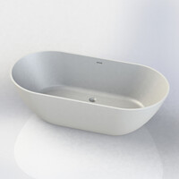 Vrijstaand Ligbad Boss & Wessing Cusco 165x83x50 cm Cast Marble Mat Wit