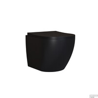 Toiletset Budget 65 Mudo Mat zwart Met B&W Drukplaat