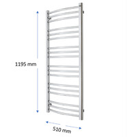 Designradiator TVS Nemo Zwart 119.5 x 51 cm