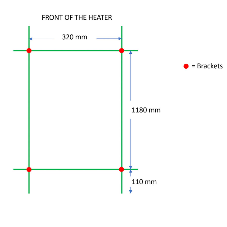 Designradiator TVS Vino 4 Zwart 140 x 35 cm