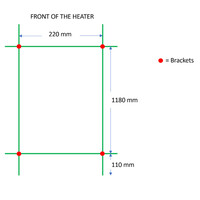 Designradiator TVS Kiro 3 Wit 140 x 26.5 cm
