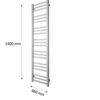 Designradiator TVS Kosmo Chroom 140x36 cm