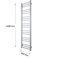 Designradiator TVS Kosmo Zwart 140x36 cm