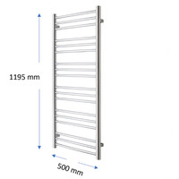 Designradiator TVS Pivo Chroom 119.5x50 cm