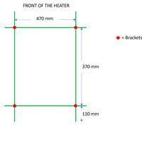 Designradiator TVS Pivo Zwart 59x50 cm