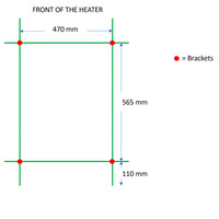 Designradiator TVS Pivo Zwart 78.5x50 cm