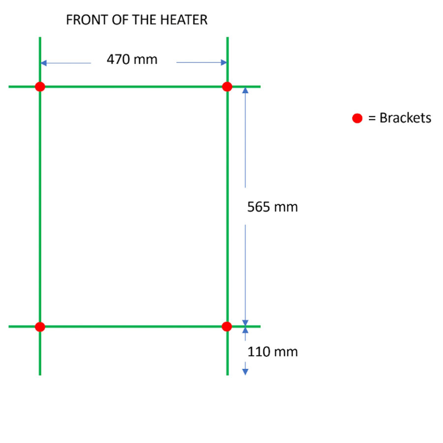 Designradiator TVS Pivo Zwart 78.5x50 cm